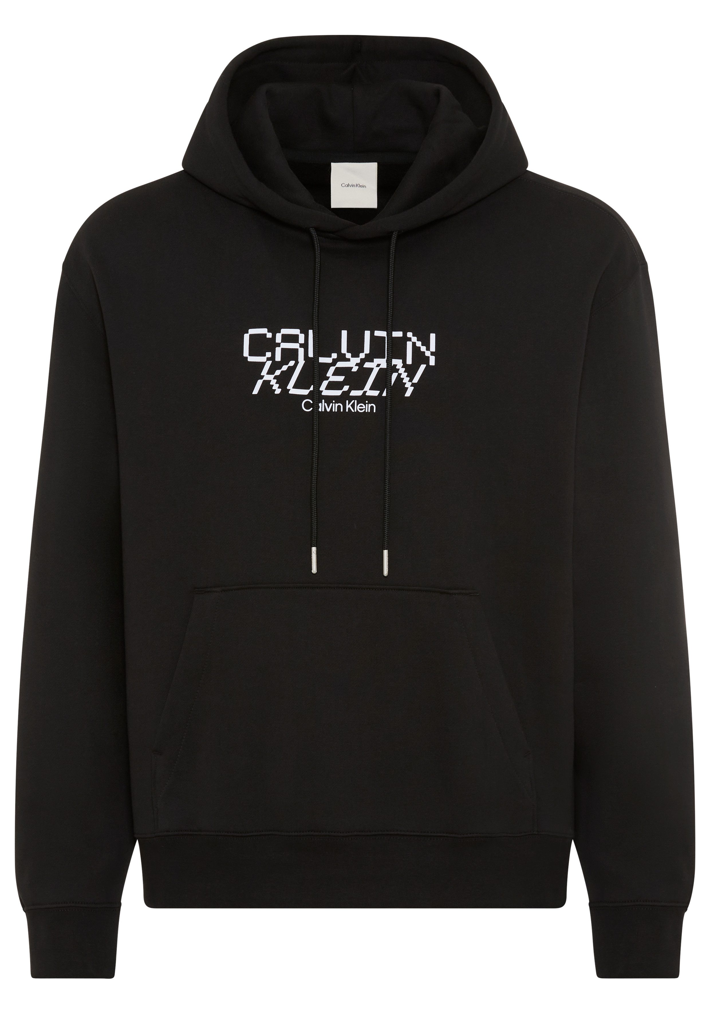 Calvin Klein Kapuzensweatshirt Regular Fit, Kängurutasche, Logo-Schriftzug