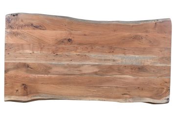 möbelando Baumkantentisch Forrest-27, Massivholz Akazie, B/H/T 200x76x100 cm