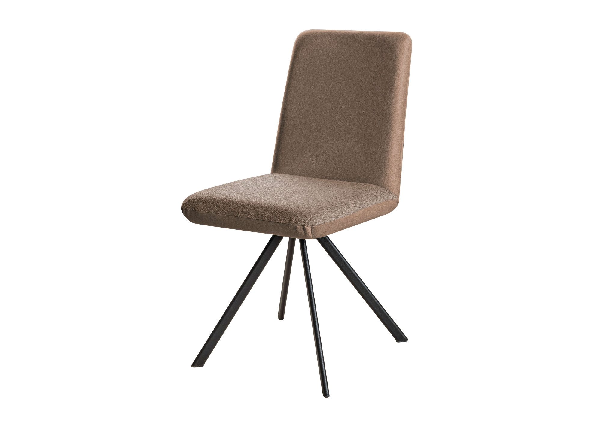 Home affaire Esszimmerstuhl Gabi Polsterstuhl, Küchenstuhl, 4-Fußstuhl, Gestell aus matt-schwarzem Flachmetall, stabil, 2-Stoff-Design