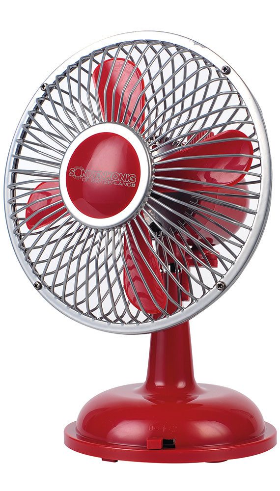 Sonnenkönig Tischventilator Retro Fan rot, Leistung günstig online kaufen