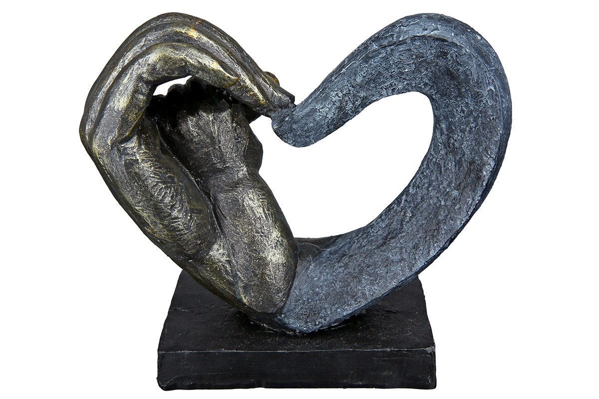Brillibrum Skulptur Herzfigur mit Kinderhand