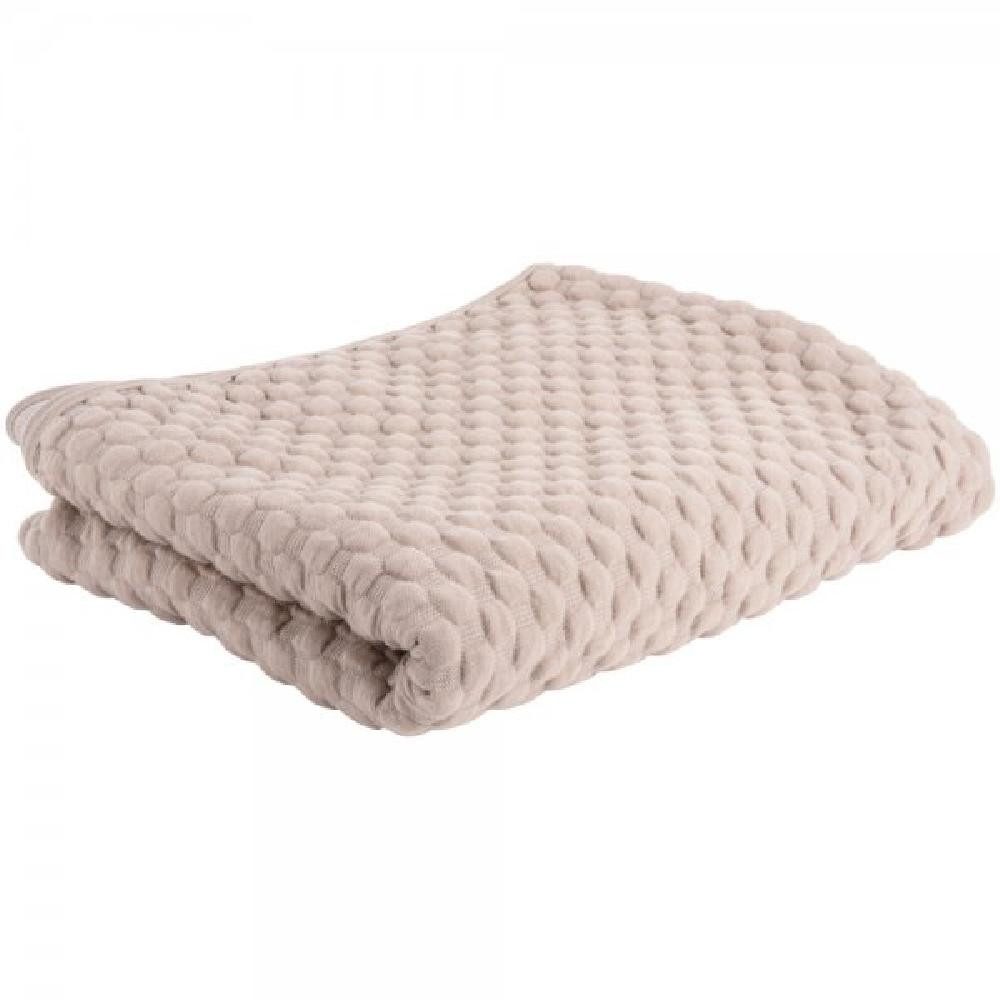 Wohndecke Decke Überwurf Bubbles Quilted Cotton Sand Brown (130x170cm), Present Time