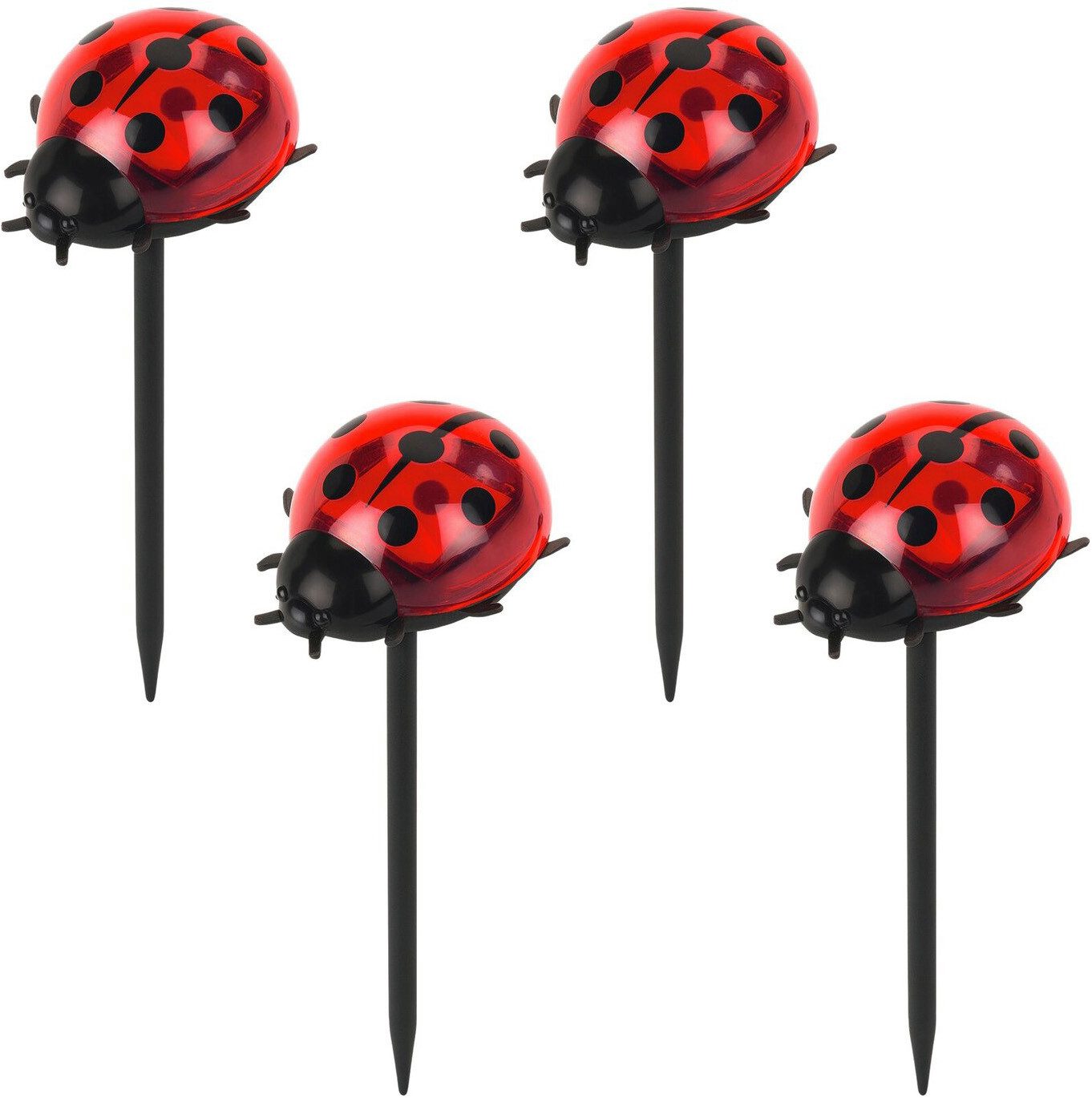 Maximex LED Gartenleuchte Modell Marienkäfer, Ein-/Ausschalter, LED fest integriert, Warmweiß, Beetstecker, solarbetriebene Gartenbeleuchtung, leuchtet bis zu 10 Std