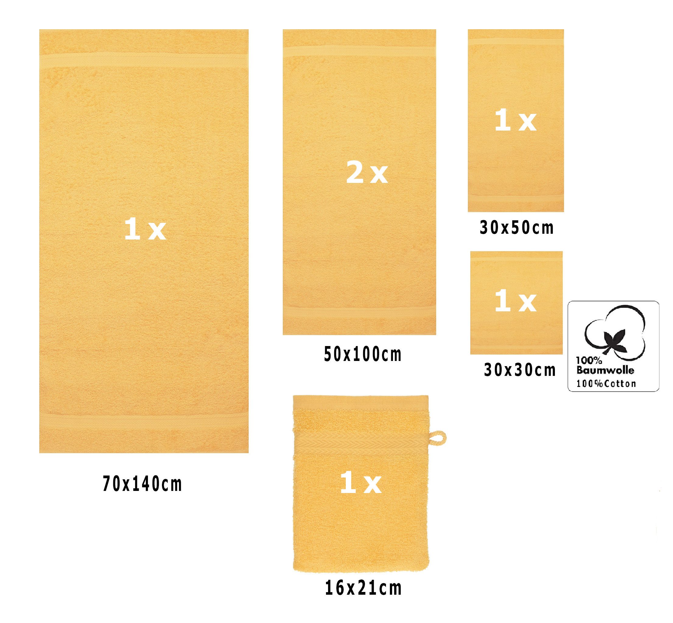 Betz Handtuch Set 6-TLG. Handtücher-Set Premium, 100% Baumwolle (6-St), 1 Liegetuch 2 Handtücher 1 Gästetuch 1 Waschhandschuh 1 Seiftuch