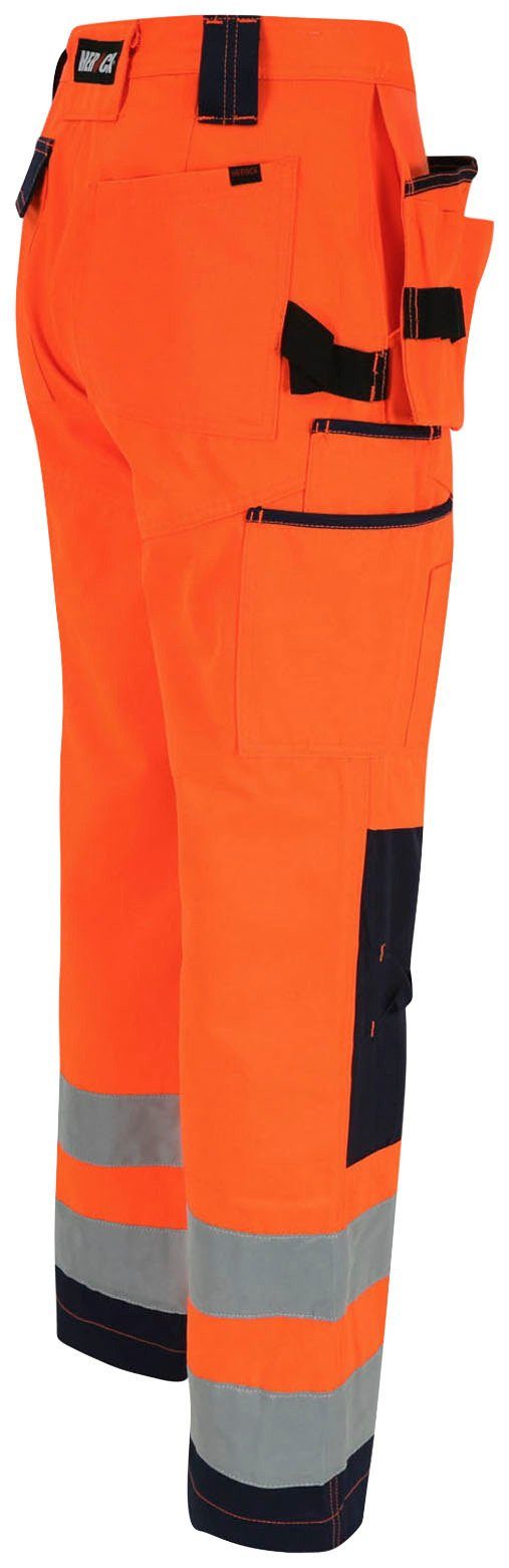 orange Styx viele Warnschutz angenehm 2 Arbeitshose Herock Hose Taschen, Wasserabweisend, sehr feste Nageltaschen,