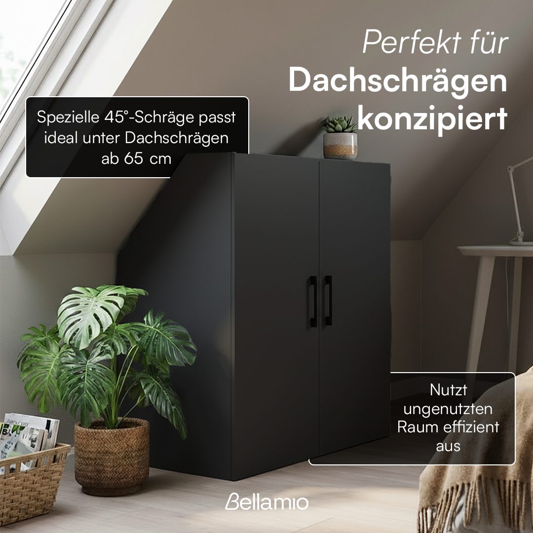 Bellamio Regal Aland Dachschrägenregal 45 Grad-Winkel, Anthrazit, 90 cm bre günstig online kaufen