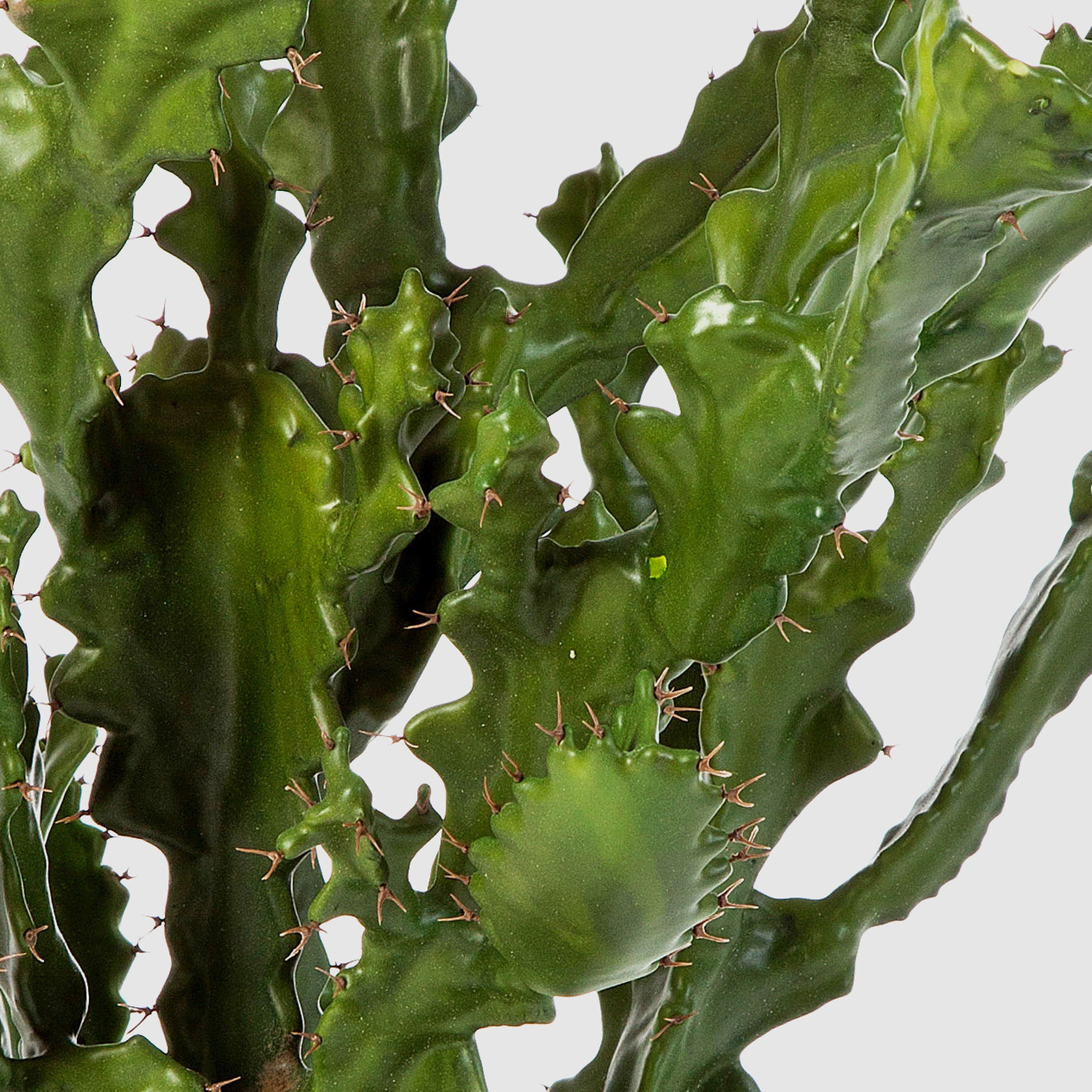 Kunstkaktus Kunststoff Kaktus im Gärtnertopf, grün, 75cm - Kunstkaktus Euphorbia (Euphorbia trigona), artplants, Höhe 75.0 cm