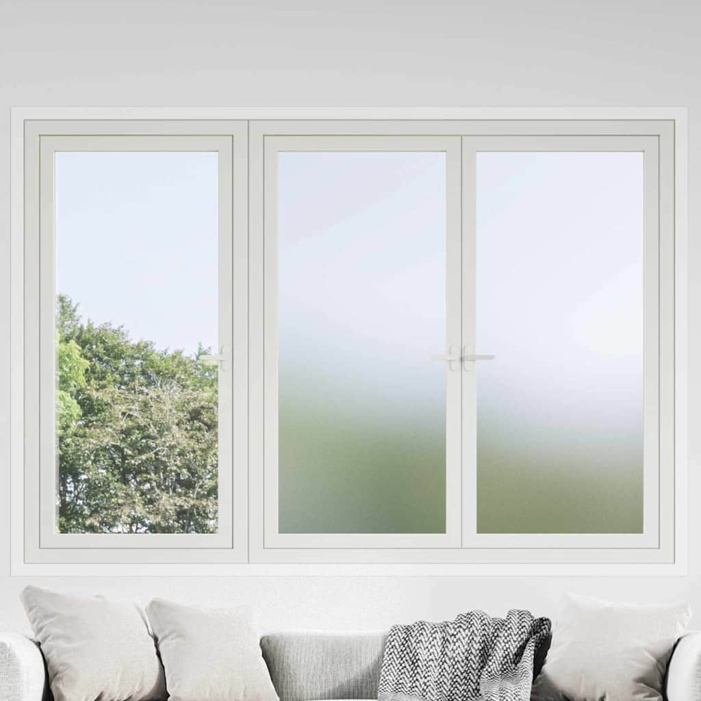 vidaXL Fensterfolie Selbstklebende Fensterfolie Frostiges Grau 90 x 2000 cm PVC