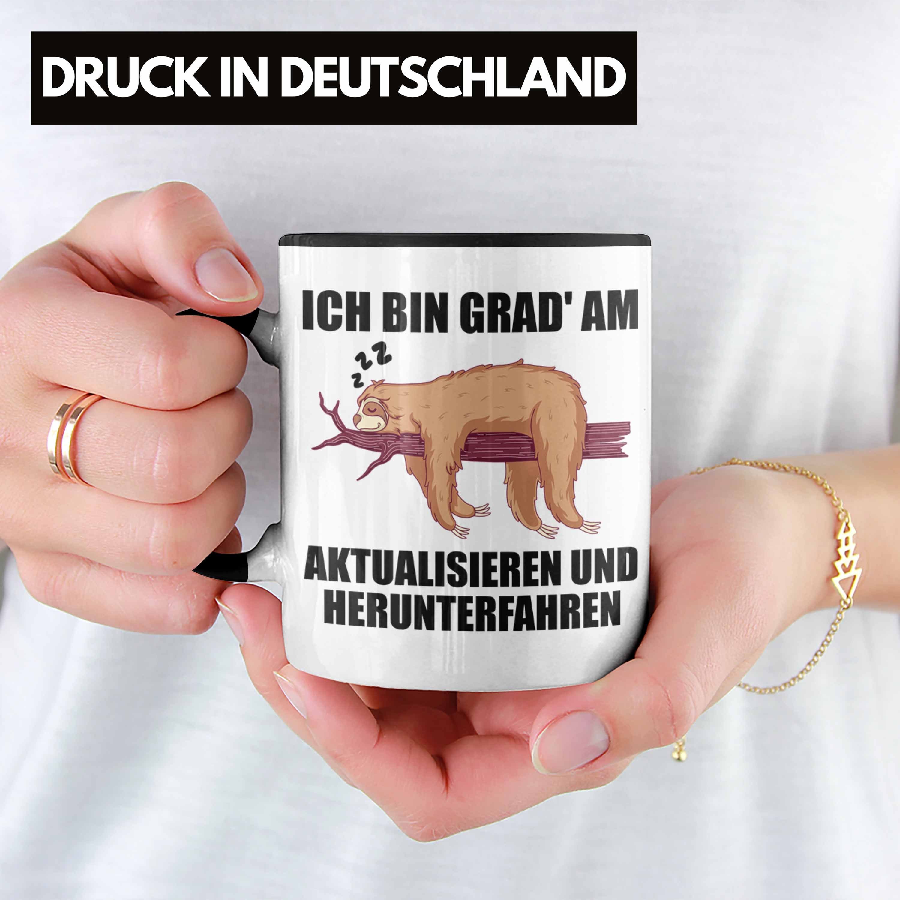 Spruch Trendation Tasse Abschiedsgeschenk Tasse Mitarbeiter Trendation Schwarz Lustige Arbeitskollege Kollegin Geschenk Faultier -