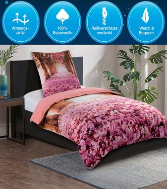 Bettwäsche Romantik 135x200 cm, Bettbezug und Kissenbezug, Sanilo, Baumwolle, 2 teilig