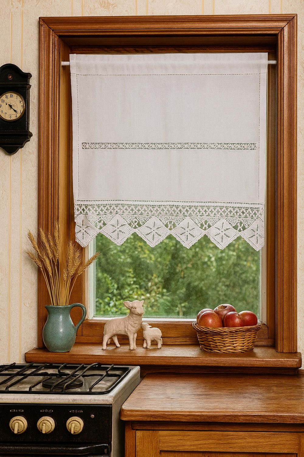 HOSSNER - ART OF HOME DECO Scheibengardine 40x50 cm (1 St), blickdicht, Bau günstig online kaufen