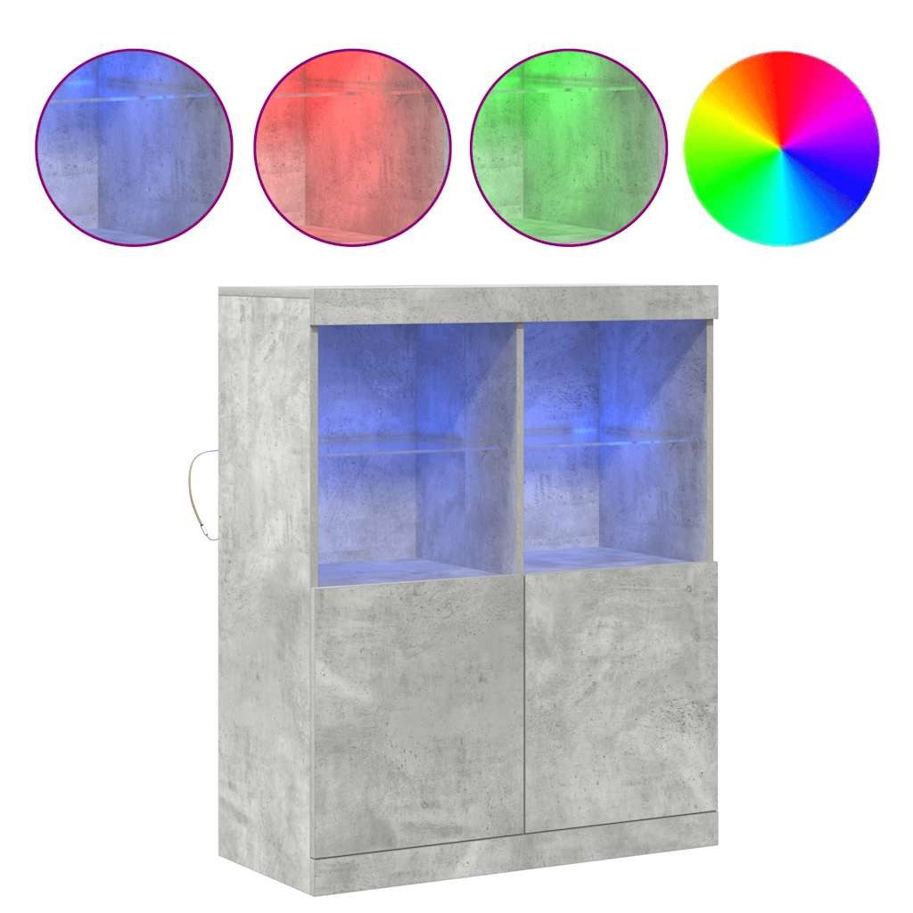 vidaXL Fächerschrank Sideboard Betongrau 81x37x100 cm günstig online kaufen