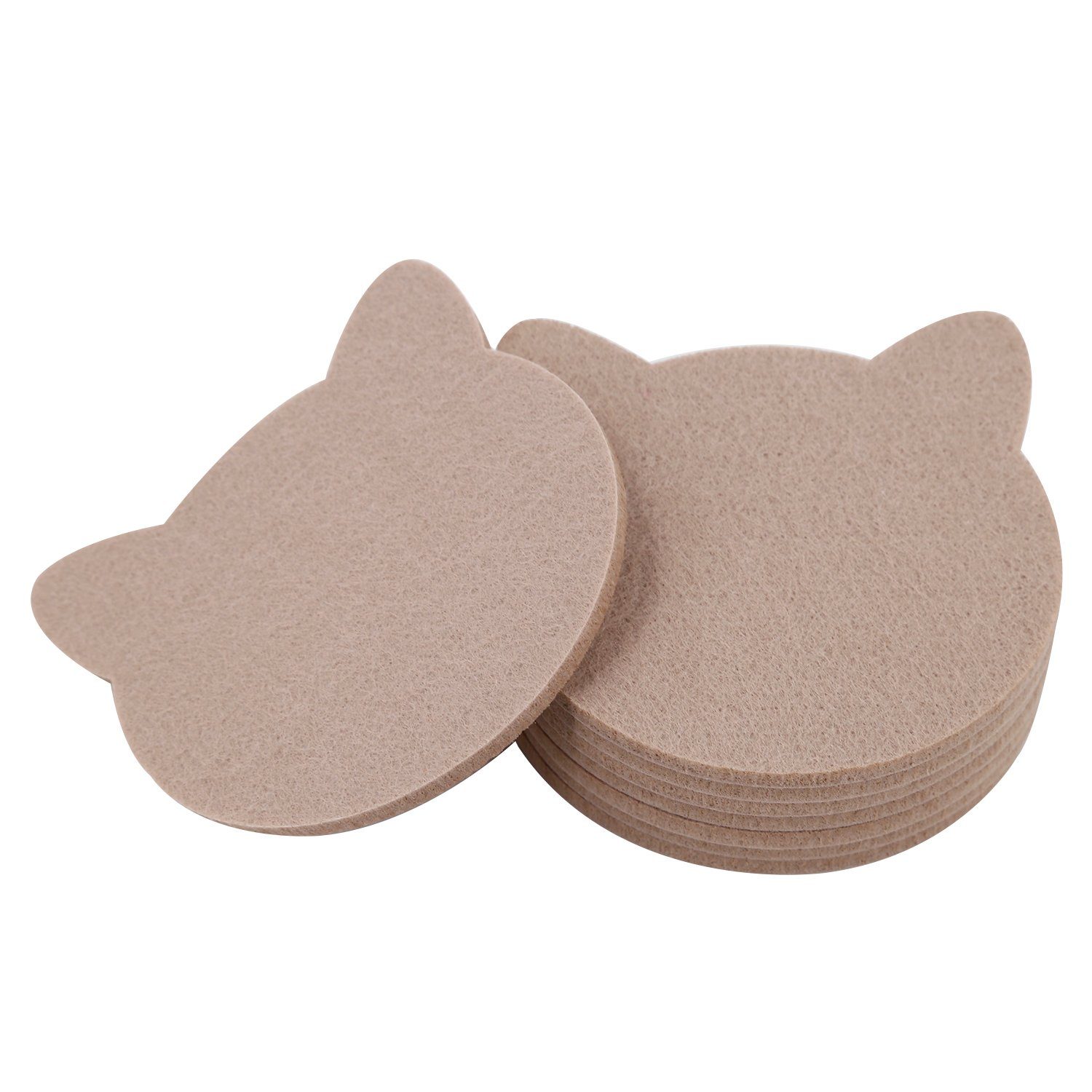 wortek Getränkeuntersetzer Filz-Untersetzer Katze für Gläser 8er Tischset, Zubehör für Tisch & Gläser, Set, 8-tlg., cm