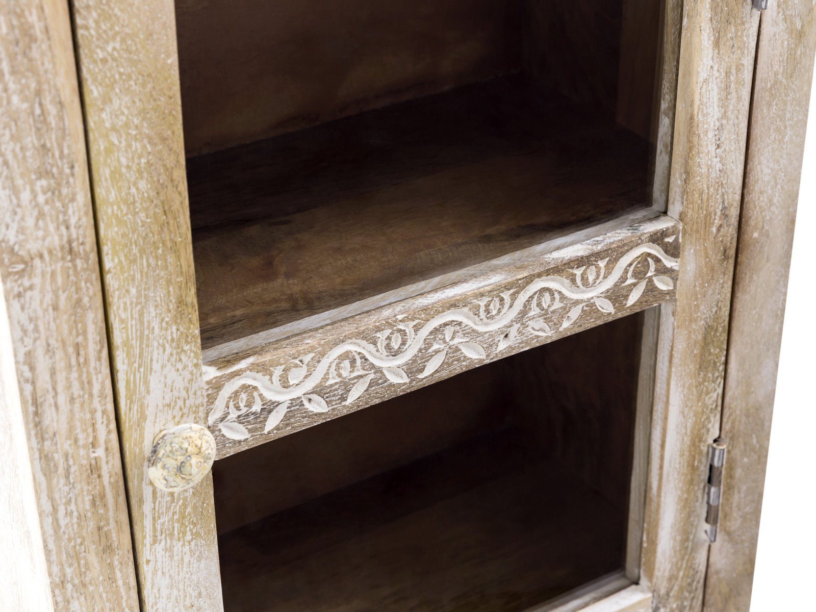 massivum Hängeschrank Bitna, Wandschrank Massivholz Badschrank Landhausstil