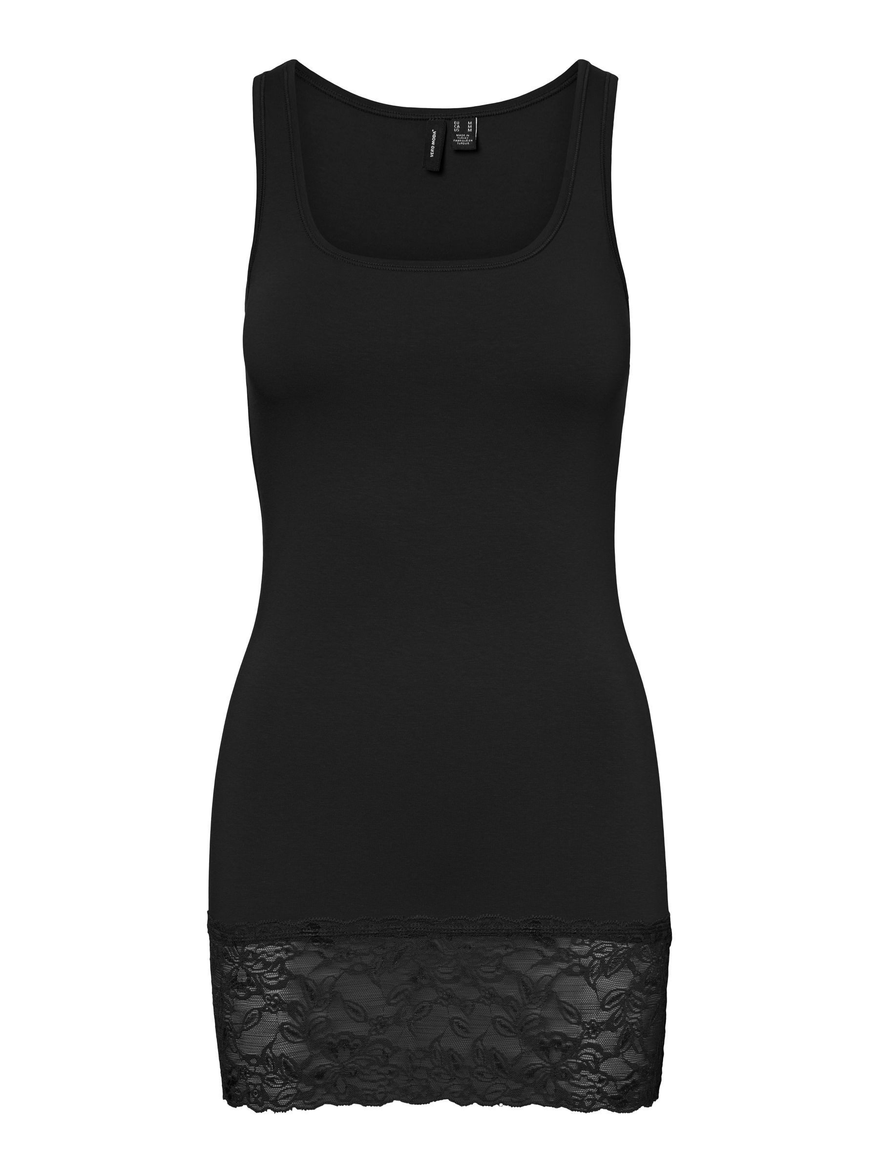Vero Moda Shirttop Ärmelloses mit Spitzenabschluss am Saum (1-tlg) VMMAXI M günstig online kaufen