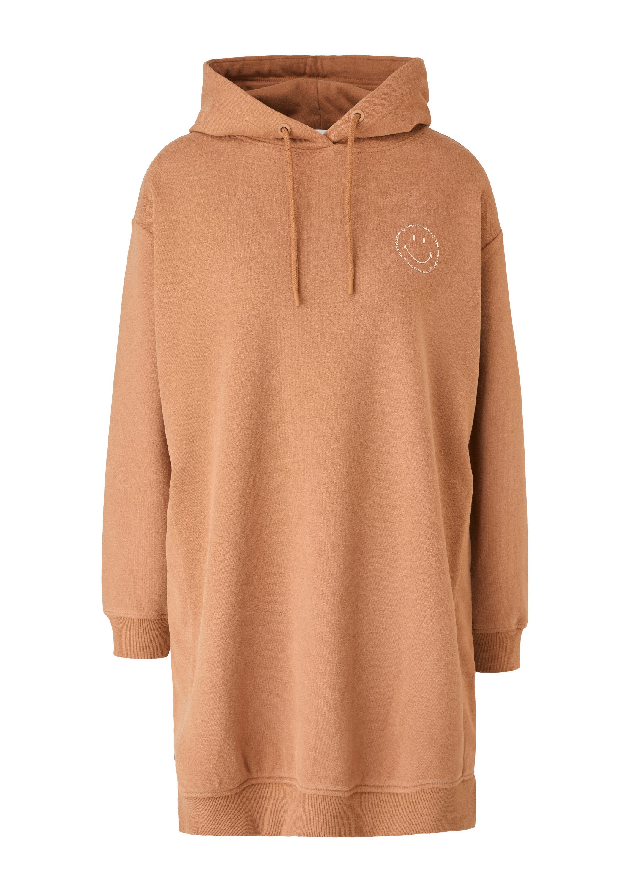 s.Oliver Sweatshirt Sweatshirt Langer Sweater mit Smiley®-Print