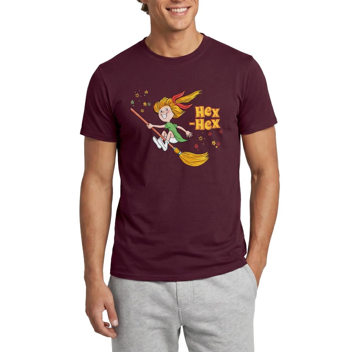 Spreadshirt T-Shirt Bibi Blocksberg Mit Bibi Und Kartoffelbrei Männer T-Shirt (1-tlg)