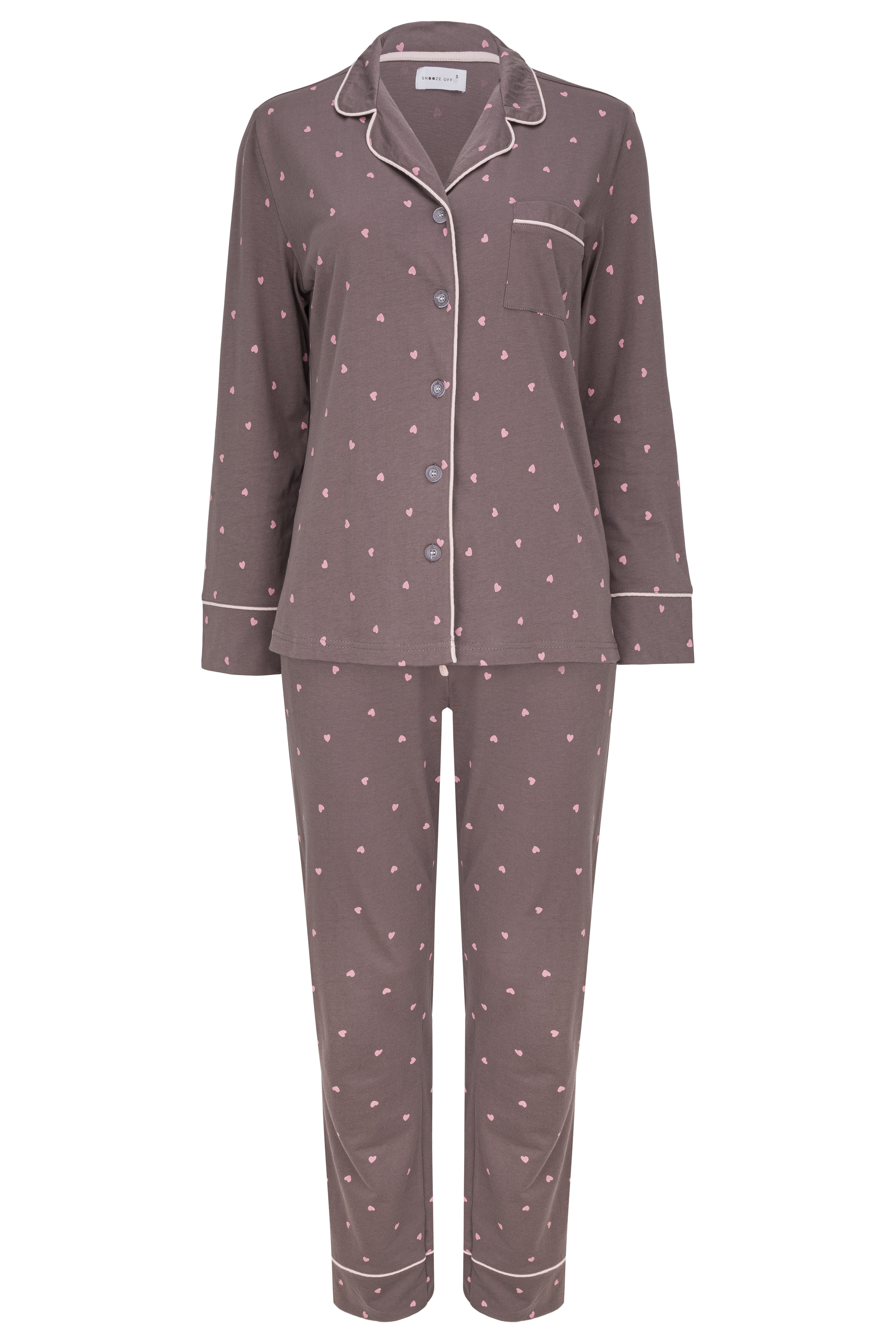 SNOOZE OFF Pyjama Schlafanzug in mauve günstig online kaufen