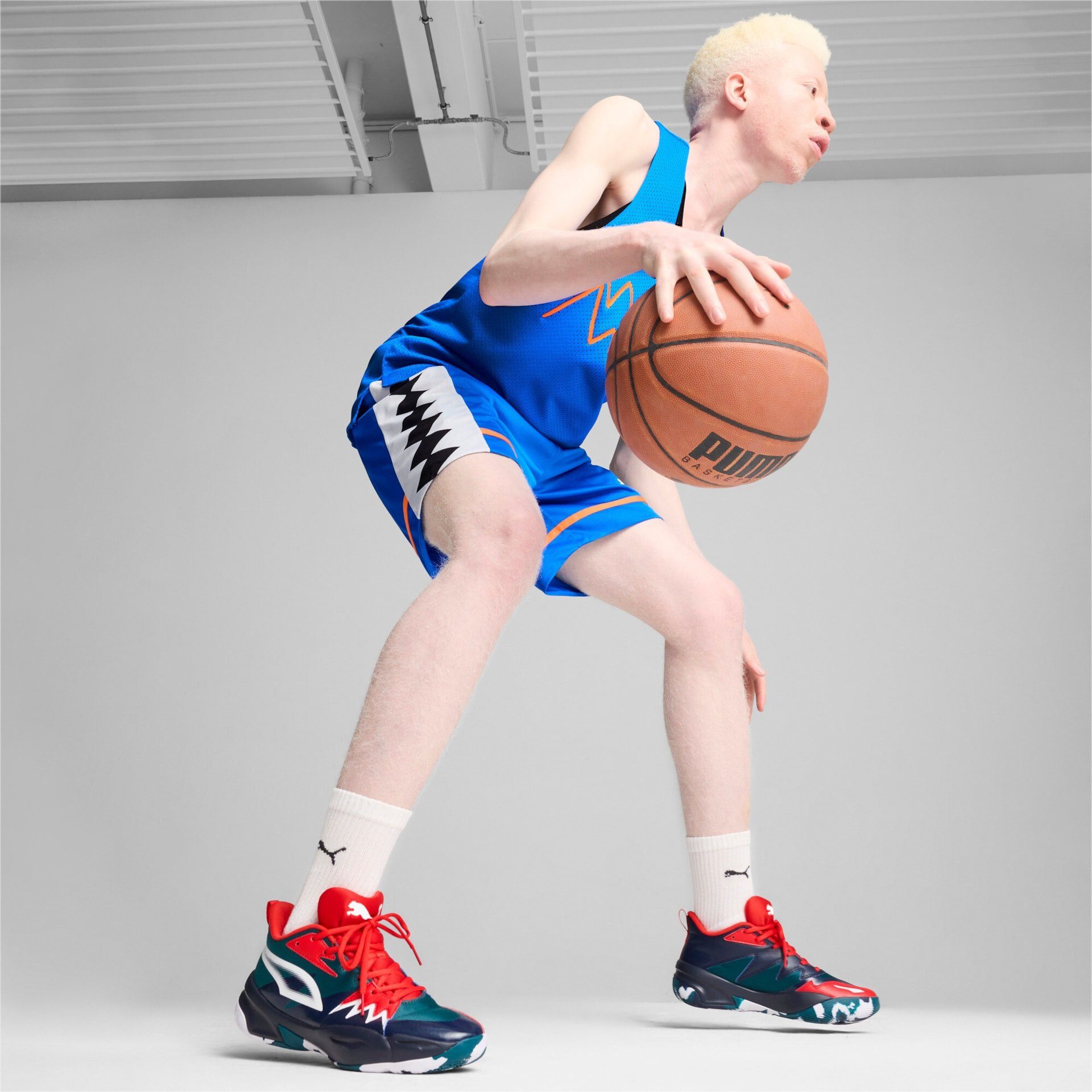 PUMA Hallen-Indoorschuhe Genetics Mid bunt Herren Badmintonschuh