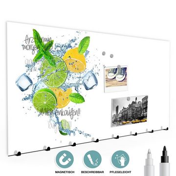 Primedeco Garderobenpaneel Magnetwand und Memoboard aus Glas Design aus Zitrusfrüchten