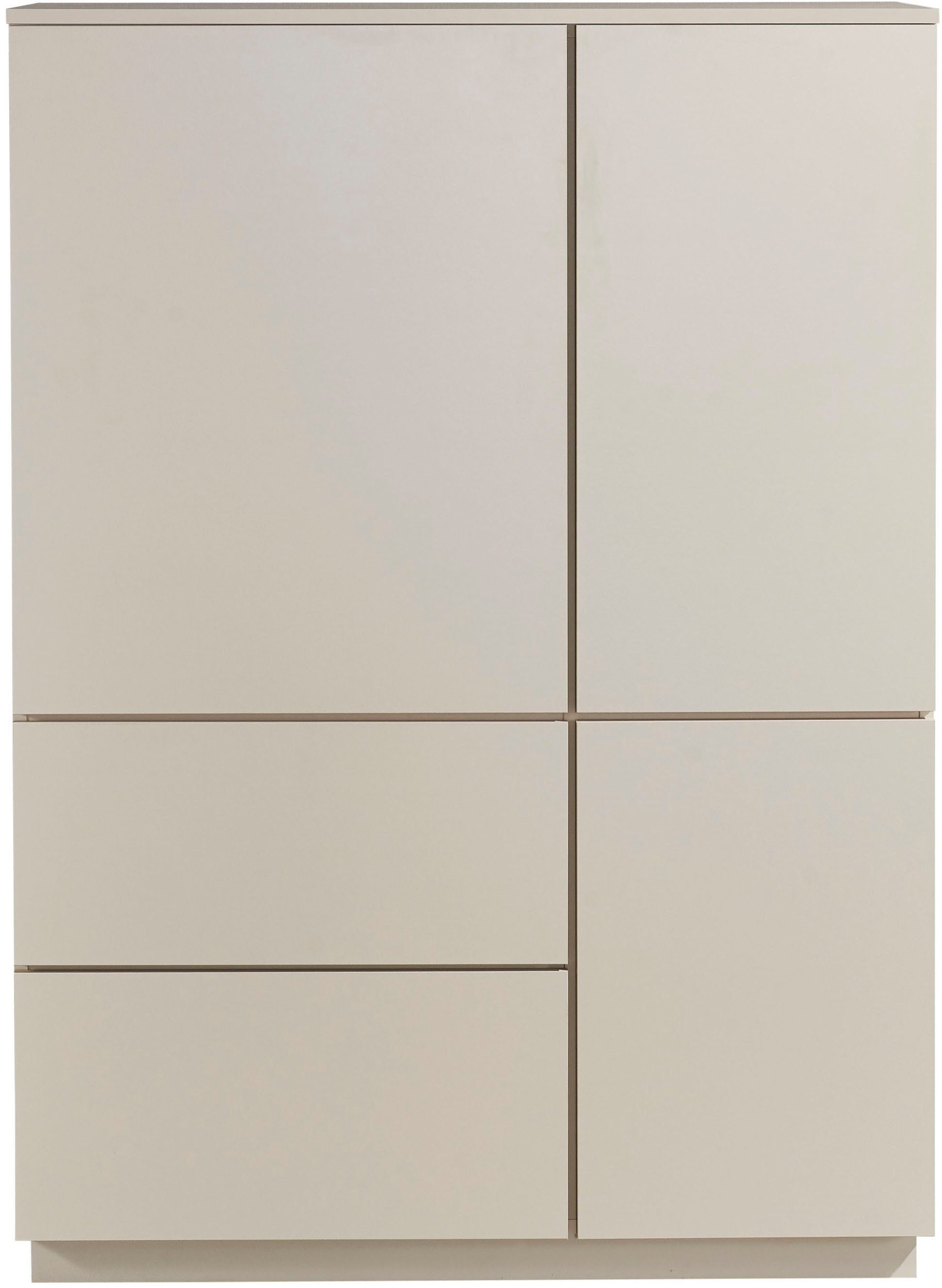 HBZ Highboard Vince Highboard, B/H/T 103x142x38 cm (1 St), Breite 103 cm, Push-to Open, Melaminbeschichtung