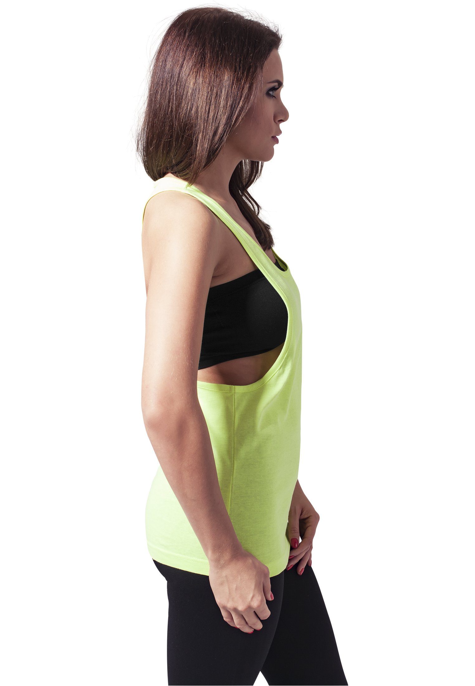 URBAN CLASSICS Muskelshirt Damen Ladies Loose Tanktop Neon (1-tlg) neonyellow