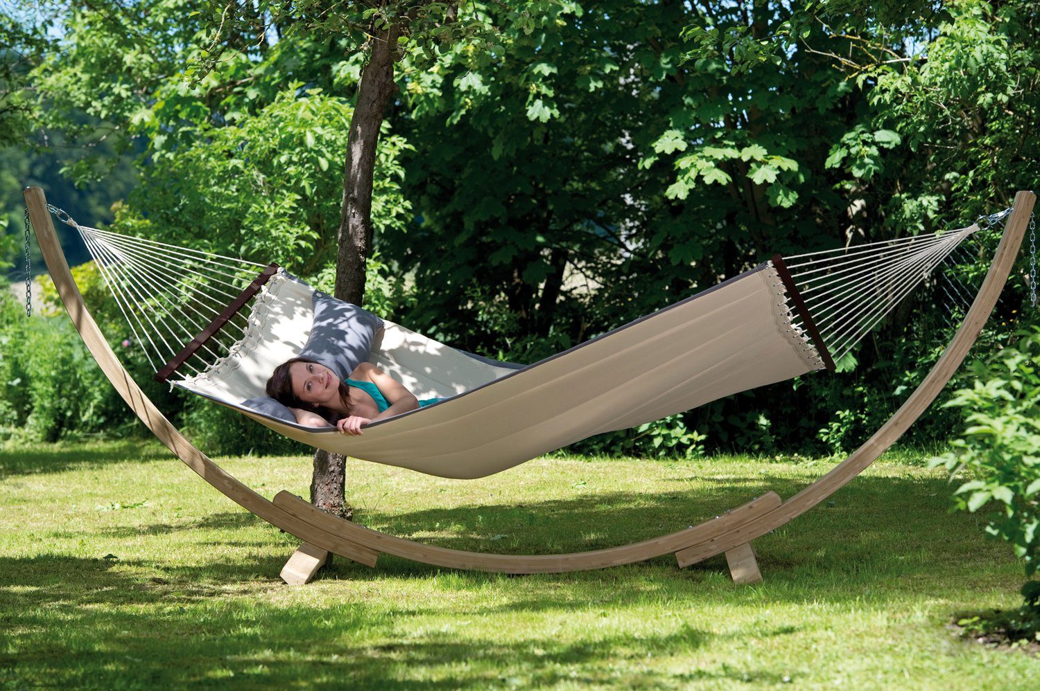 Amazonas Stabhängematte American Dream Sand XL: Stil und Komfort, bis zu 2 Personen
