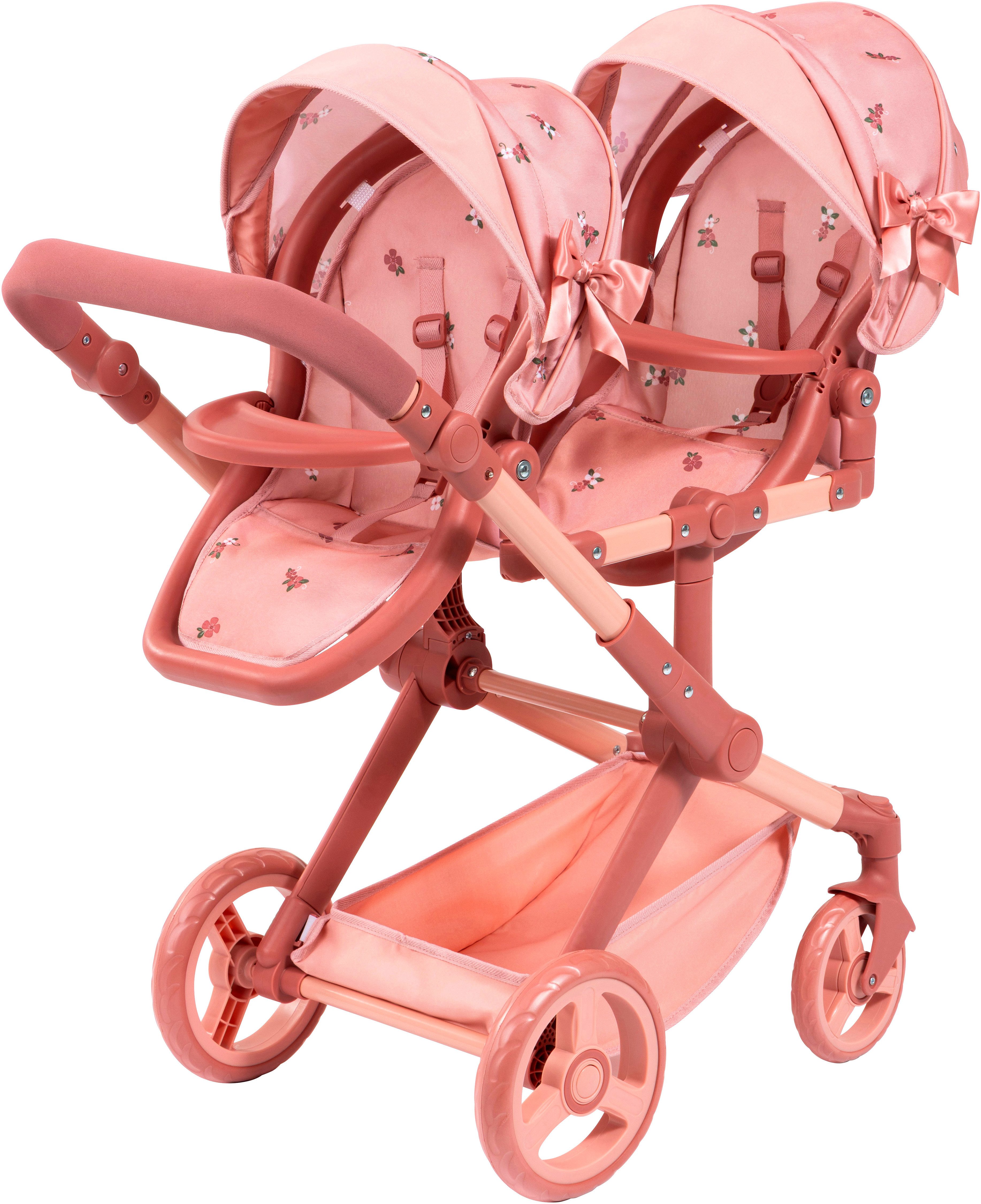 Bayer Puppen-Zwillingsbuggy Xeo Twin, mit Wickeltasche