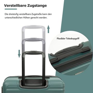 Ulife Hartschalen-Trolley Reisekoffer mit 360° - Rollen, TSA-Schlos,ABS-Material, 4 Rollen, 39,5 * 23 * 58,5 cm