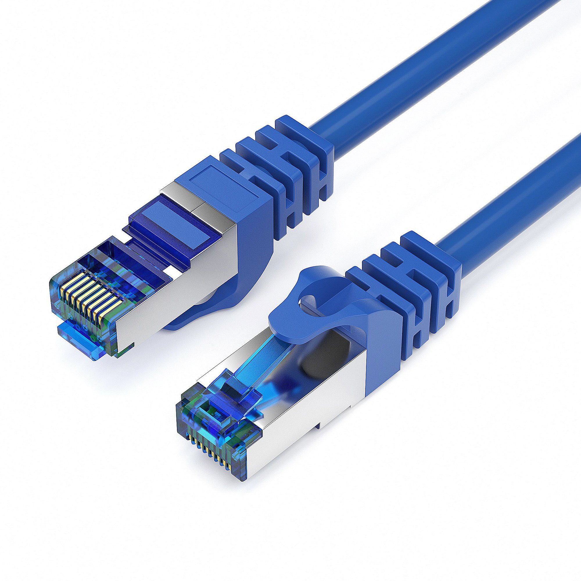 JAMEGA CAT 7 Patchkabel Ethernet RJ45 Netzwerkkabel Rohkabel LAN Kabel LAN-Kabel, CAT.7, RJ-45 Stecker (Ethernet) (25 cm)