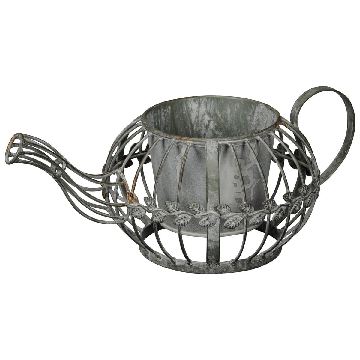 matches21 HOME & HOBBY Blumentopf Pflanztopf Teekanne (1 St), Wetterfest, Witterungsbeständig