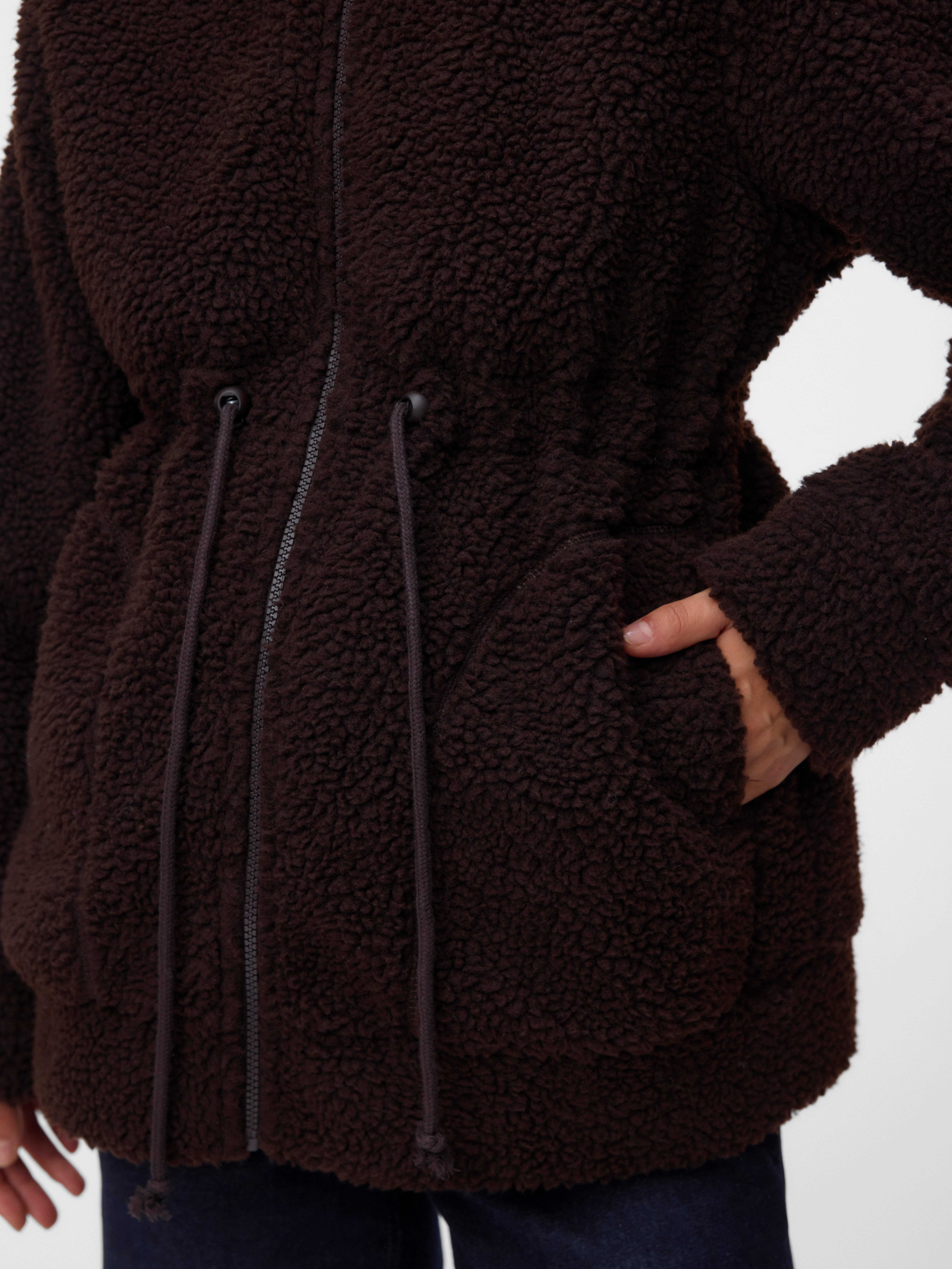 Mamalicious Kapuzenplüschjacke MLRACHEL 3IN1 TEDDY JACKET NOOS Kunstfaser, regular fit