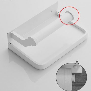 SOTOR Toilettenpapierhalter Klopapierrollenhalter ohne Stanzung Smartphone-Tablett