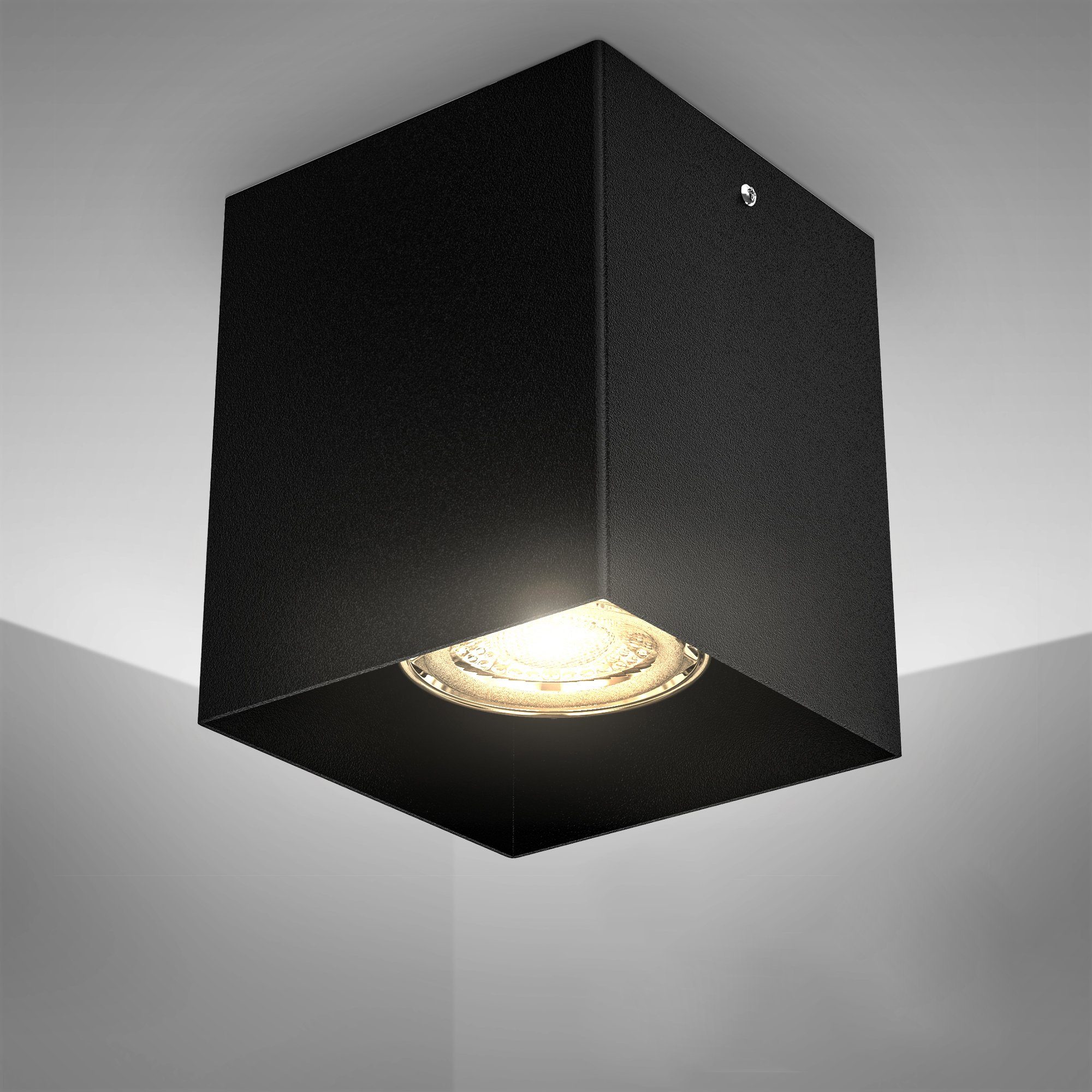B.K.Licht LED Aufbaustrahler, Aufbauleuchte, Deckenspot, schwarz Deckenlampe, Strahler, metall, ohne Leuchtmittel
