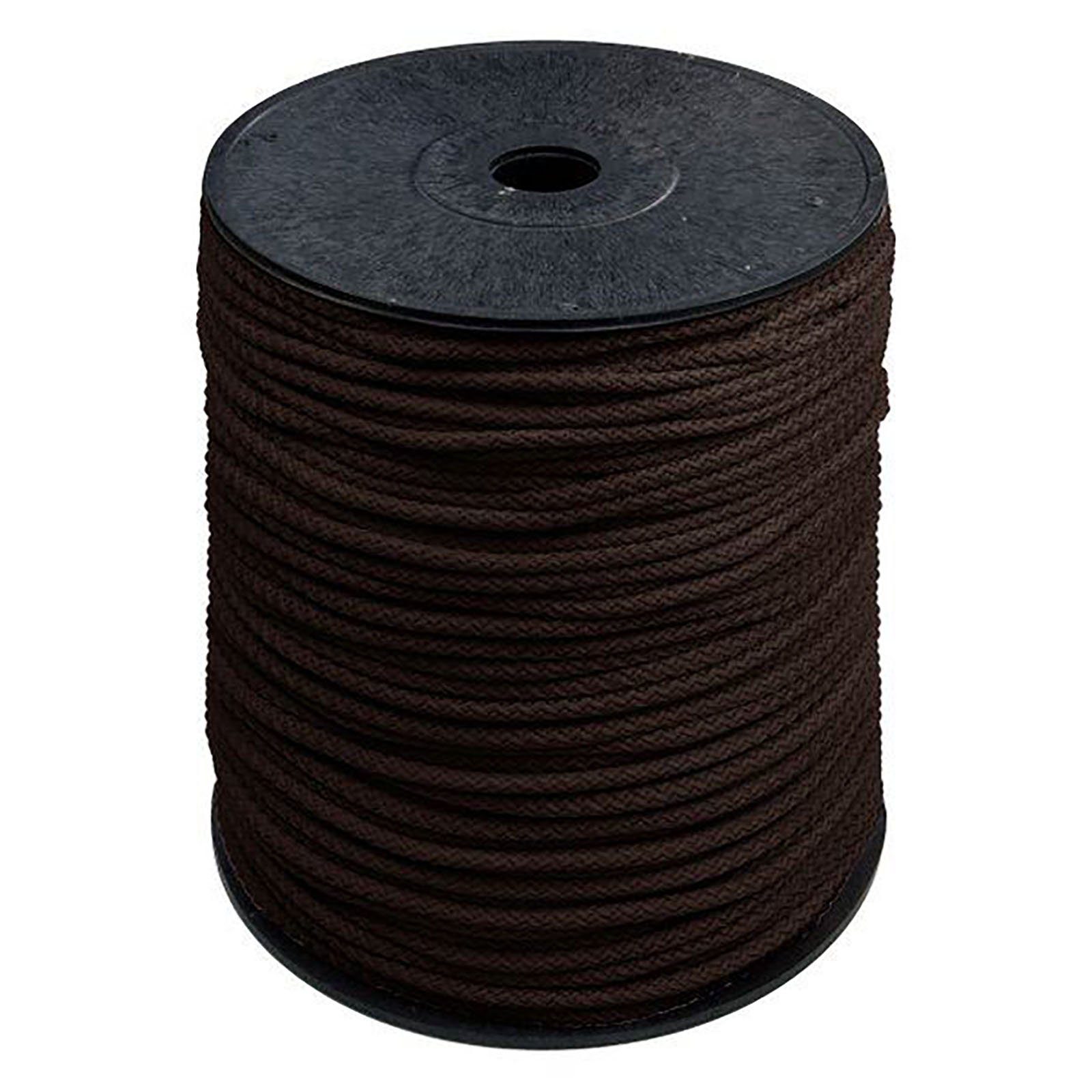 maDDma 200m Polyester-Seil Ø 5,5mm, Farbwahl Seil, dunkelbraun