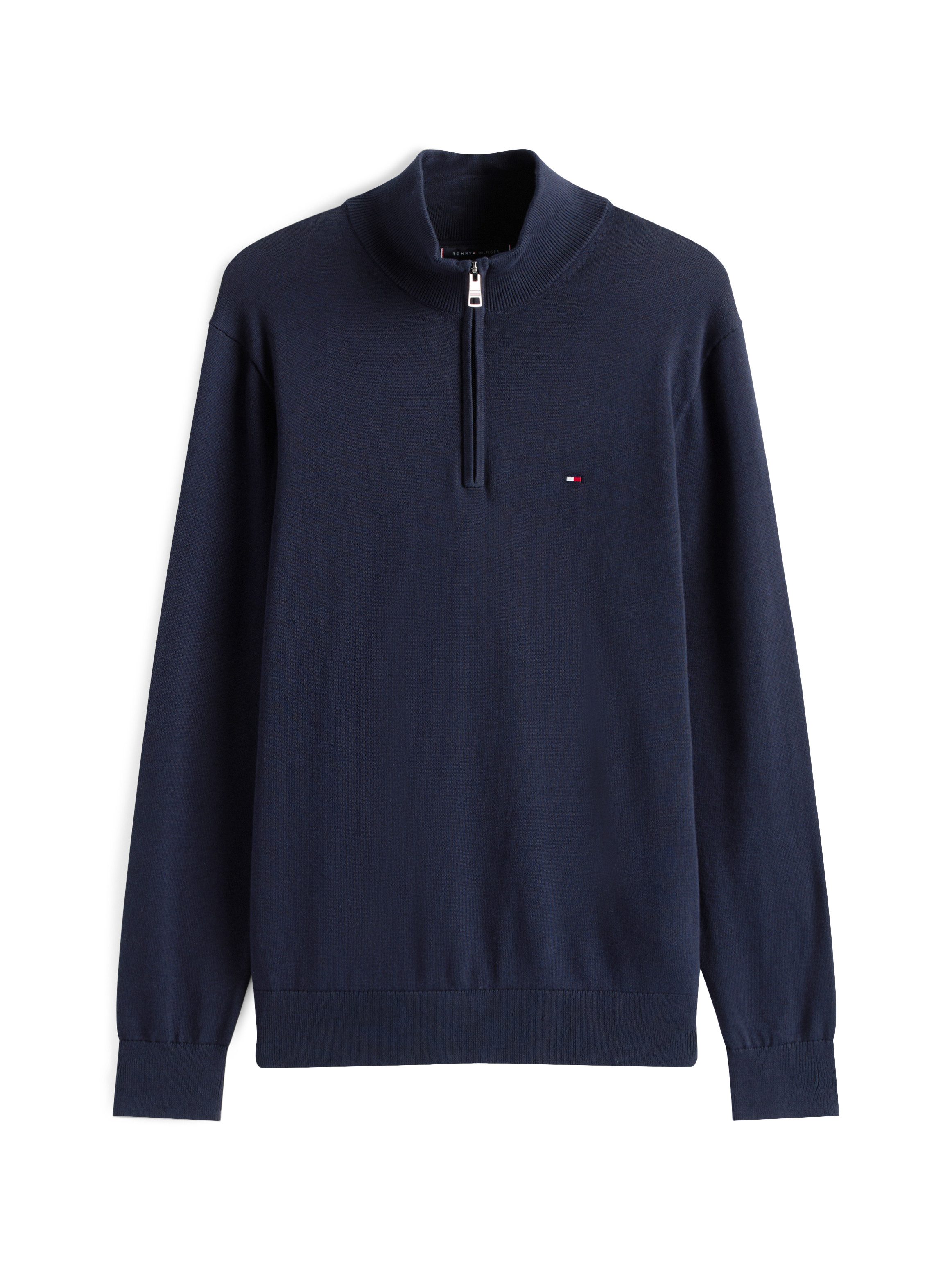 Tommy Hilfiger Troyer ESSENTIAL COTTON ZIP MOCK