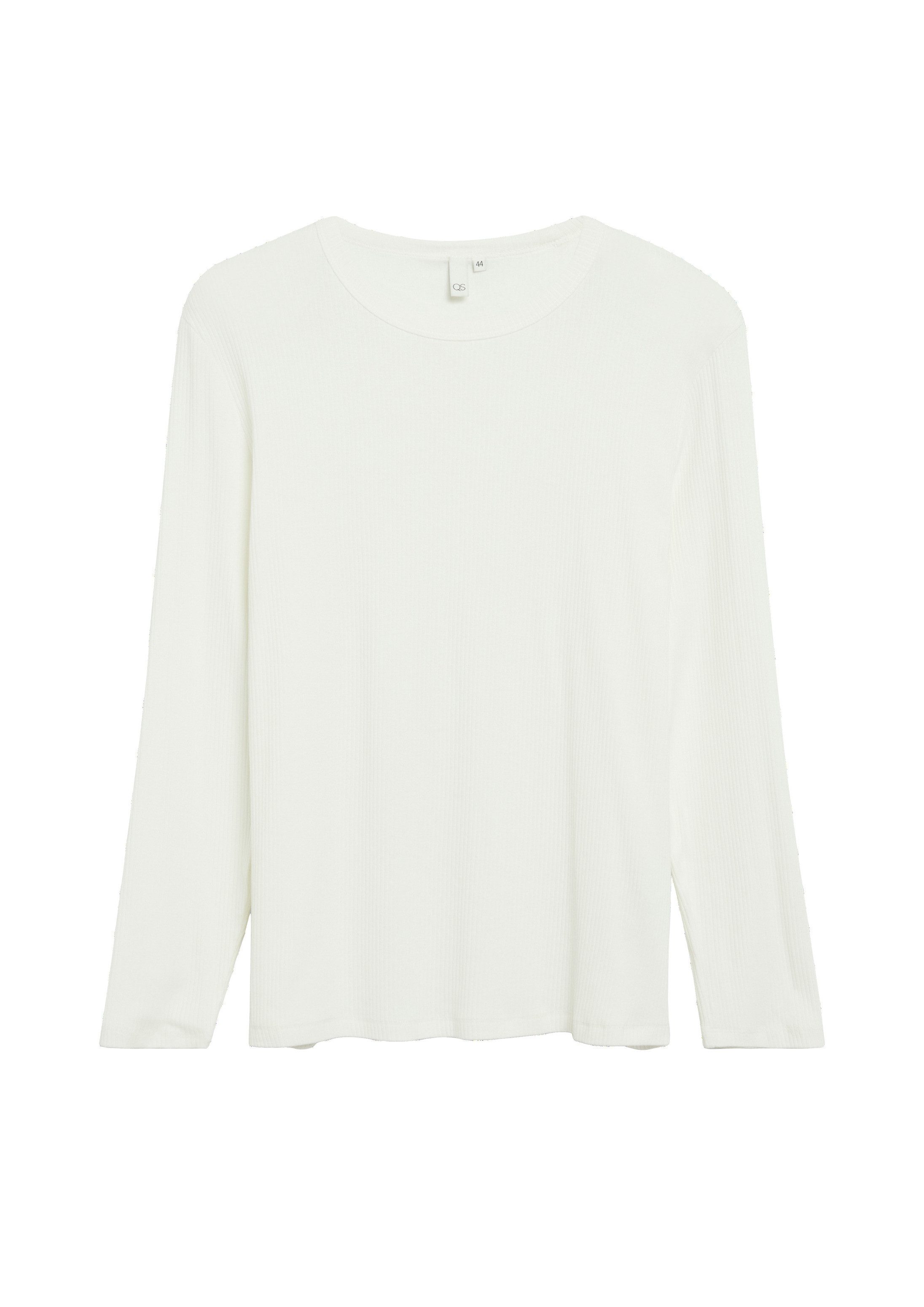 QS Langarmshirt T-Shirt Geripptes Longsleeve – Bild 2 von 5