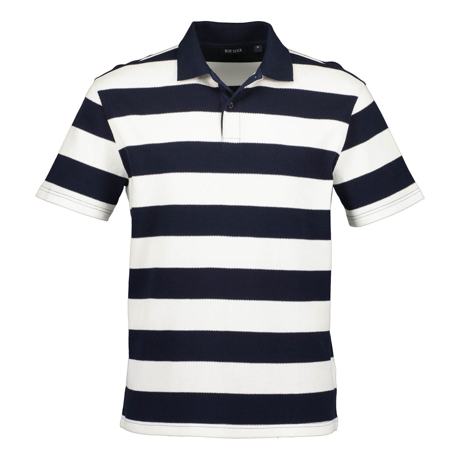 Blue Seven Poloshirt 321190 Herren Poloshirt Blockstreifen - Gestreiftes Ku günstig online kaufen