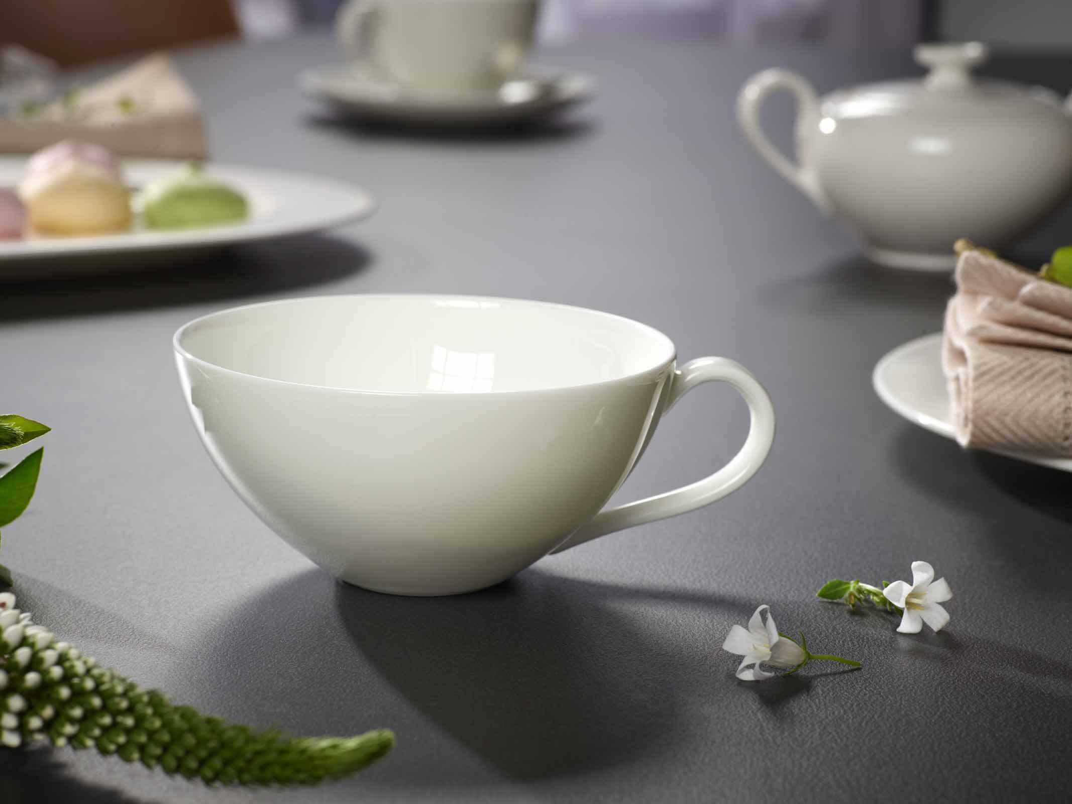 Villeroy & Boch Tasse Anmut Teetassen 140 ml 6er Set, 6-tlg., Porzellan