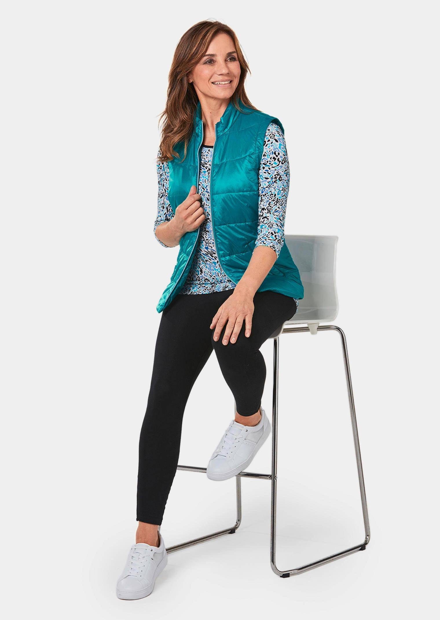 GOLDNER Kurzweste Leichte Outdoorweste mit Stehkragen Modernes Design mit Stehkragen und Zierniete an den Taschen – Bild 5 von 5