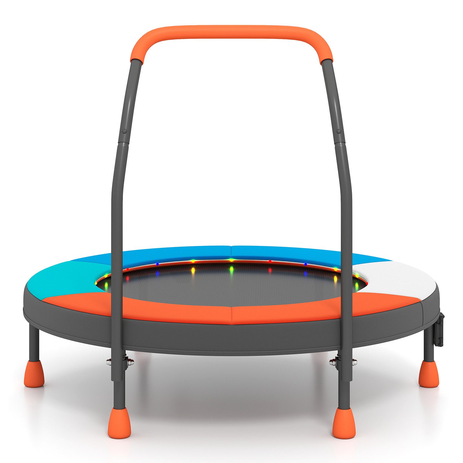 COSTWAY Kindertrampolin, Ø 90 cm, (1 tlg), Minitrampolin faltbar, mit Griff, Tragetasche
