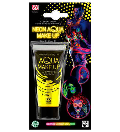 Widmann S.r.l. Theaterschminke Aqua Make-up - Tube 30 ml, Neon Gelb