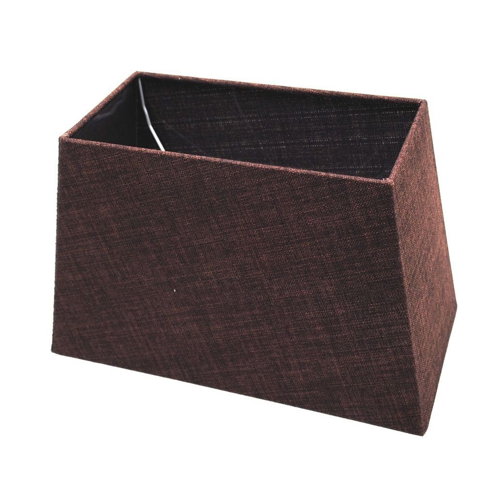 Dirk Davids Leuchten GmbH Lampenschirm für Tischleuchte Rechteckig Leinen Dunkel Braun 40-35-24