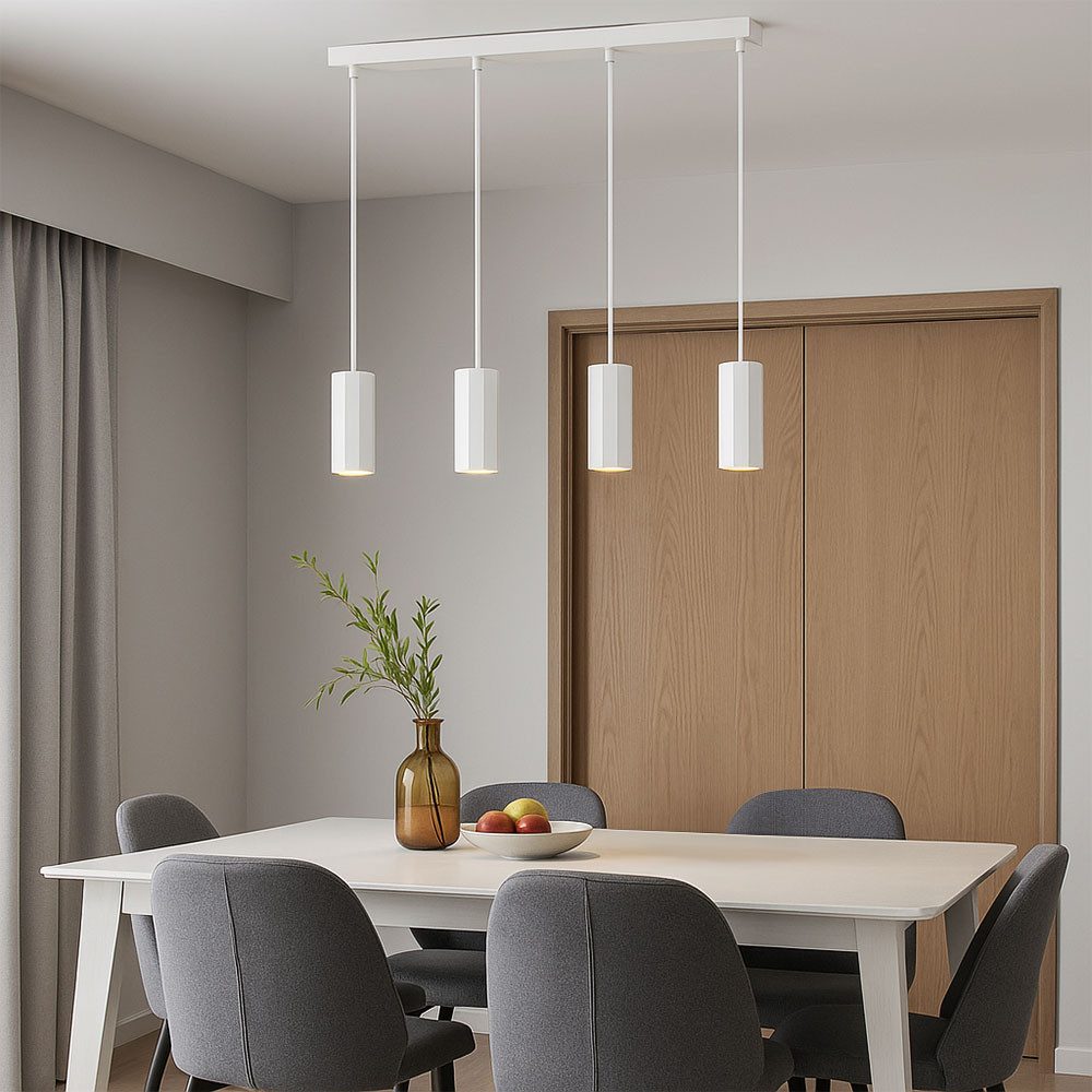 GLOBO LIGHTING Pendelleuchte, Leuchtmittel nicht inklusive, Pendellampe Hängeleuchte Esstischlampe weiß Wohnzimmerlampe 4