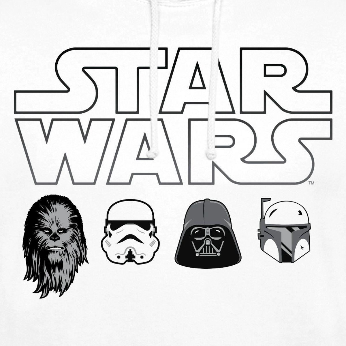 Spreadshirt Hoodie Star Wars Chewbacca Stormtrooper Darth Vader Icons Unisex Hoodie (1-tlg)
