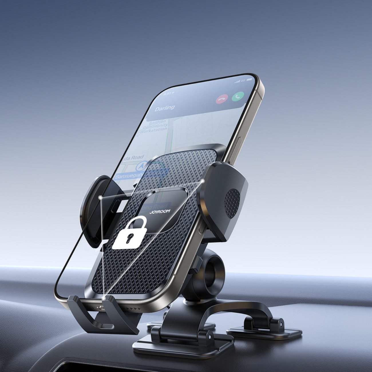 JOYROOM Handy-Halterung JR-ZS259, (bis 7 Zoll, Einzelartikel, Einzelartikel, Klemmautohalterung mit drei verstellbaren Beinen und 360°-Drehung) – Bild 2 von 5