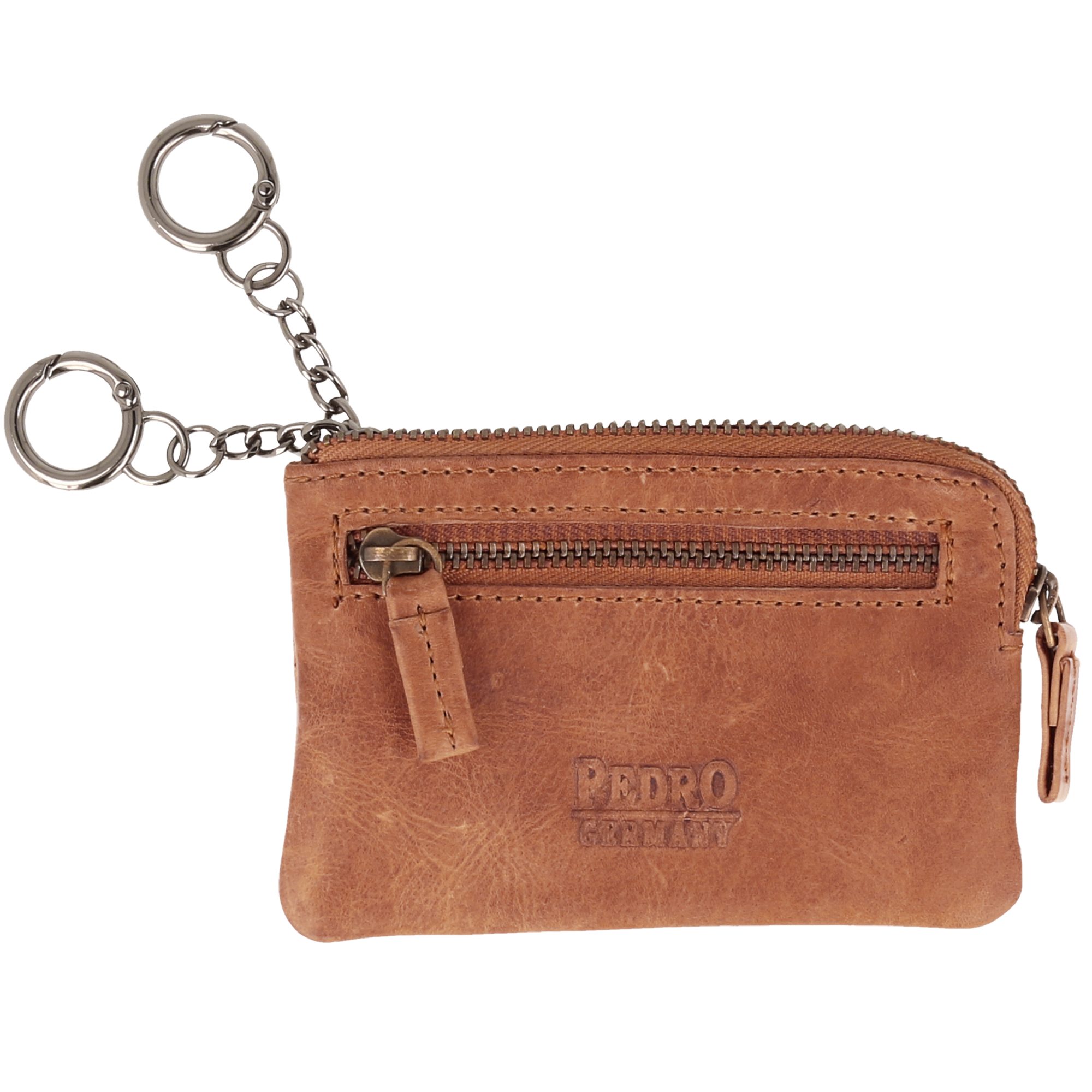 HMT Schlüsseltasche Schlüsselmäppchen Damen Herren Schlüsseletui (aus echtem Leder, für Autoschlüssel), mit Münzfach