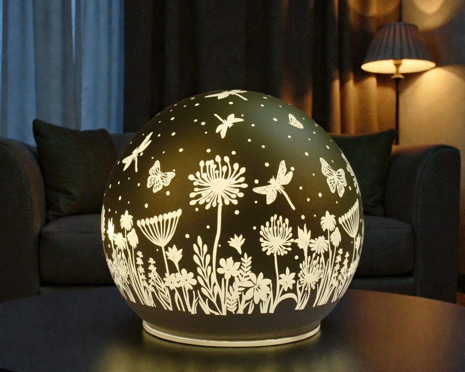 formano LED Dekolicht Deko Kugel Glas Pastell Grün 12cm matte Glasleuchte m günstig online kaufen