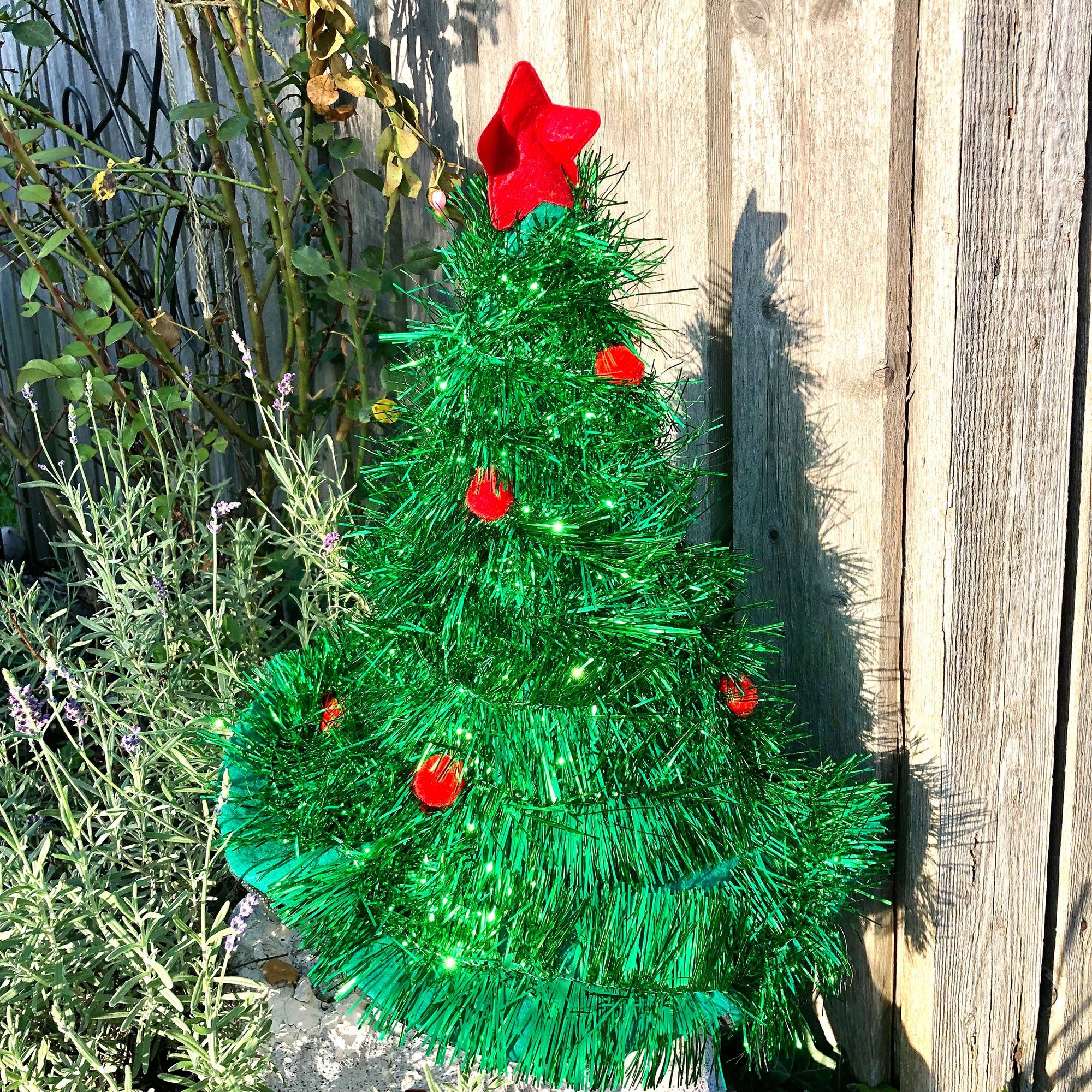 Annastore Outdoorhut Weihnachtsbaum Hut für Weihnachten - Nikolaus Hut Mütze (48 x 37 cm) Tannenbaum Hut für Weihnachten