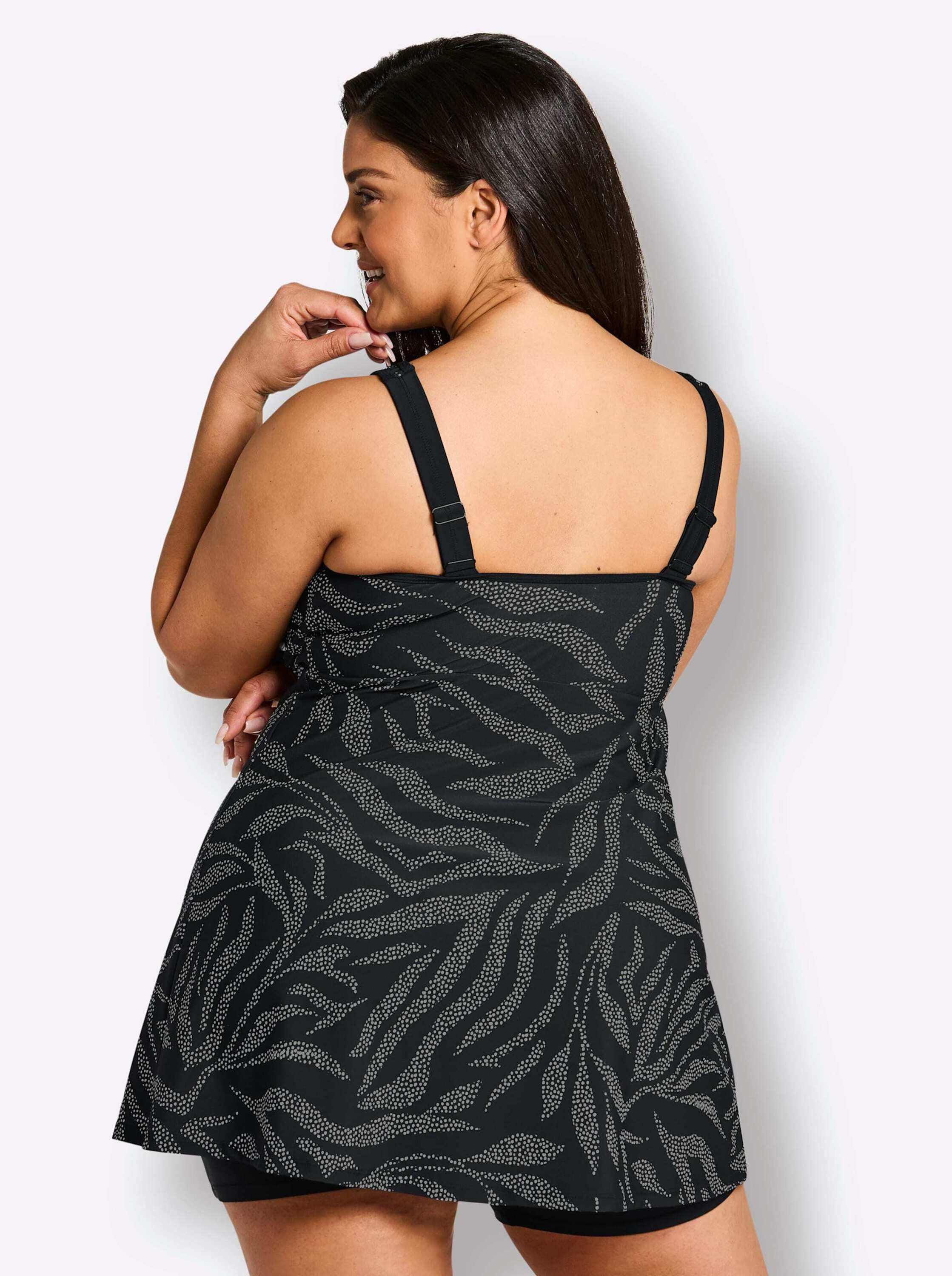 Sheego Badeanzug Badekleid Ärmellos (1-St)